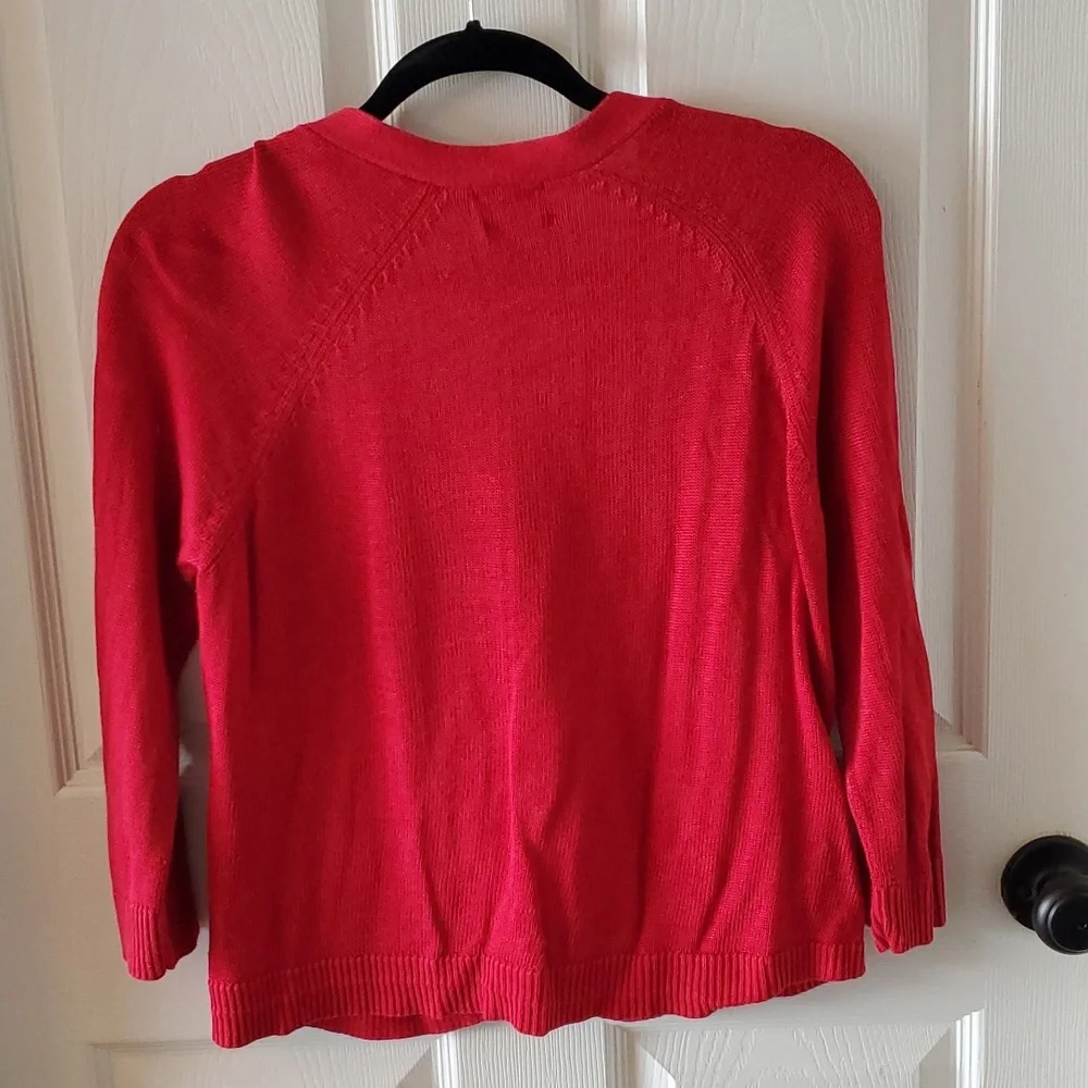 Chaps by Ralph Lauren women's one-button front closure cardigan. Size large. - Picture 2 of 6